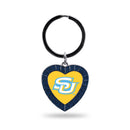 Southern University Navy Rhinestone Heart Keychain