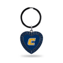 Tennessee - Chattanooga Colored Rhinestone Heart Keychain - Black