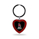 Ball State Red Rhinestone Heart Keychain