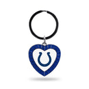 Colts Royal Rhinestone Heart Keychain