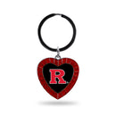 Rutgers Red Rhinestone Heart Keychain