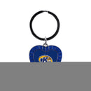 Kent State Colored Rhinestone Heart Keychain - Royal