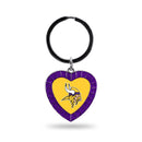 Vikings Purple Rhinestone Heart Keychain