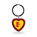 Pittsburg State Red Rhinestone Heart Keychain