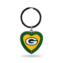 Packers Green Rhinestone Heart Keychain