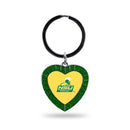 Norfolk State University Colored Rhinestone Heart Keychain - Green