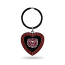 Missouri State Maroon Rhinestone Heart Keychain