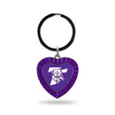 Truman State Colored Rhinestone Heart Keychain - Purple
