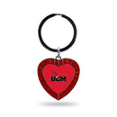 Central Missouri Colored Rhinestone Heart Keychain - Red