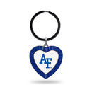 Air Force Academy Royal Rhinestone Heart Keychain