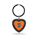 Idaho State University Colored Rhinestone Heart Keychain - Black