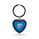 Thunder Colored Rhinestone Heart Keychain - Navy