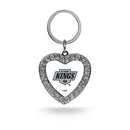 LA Kings - Colored Rhinestone Heart Keychain - Black