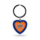 Knicks Colored Rhinestone Heart Keychain - Royal