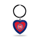 Pistons Colored Rhinestone Heart Keychain - Royal