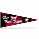 Georgia University Team Slogan Soft Felt 12X30 Pennant - "Dawgs"