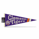 Clemson 125Th Anniversary Logo Soft Felt Carded Pennant (12"X30") W/ Vintage Look