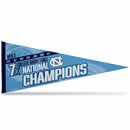 North Carolina University 7 Time College Basketball Champs Soft Felt Carded Pennant (12X30)