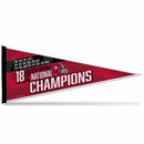 Alabama University 18 Time College Football Champs Soft Felt Carded Pennant (12X30)