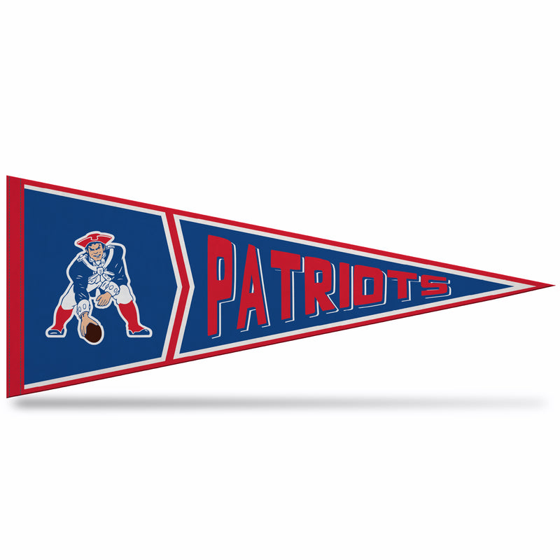 Patriots Retro Design Soft Felt Carded Pennant (12" X 30")