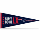 New England Patriots 2026 Super Bowl LX Bound Soft Felt 12X30 Pennant
