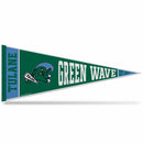 Tulane University Rally Design Soft Felt 12" X 30" Pennant With Header Card