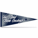 Cowboys Team Slogan 12" x 30" Soft Felt Pennant