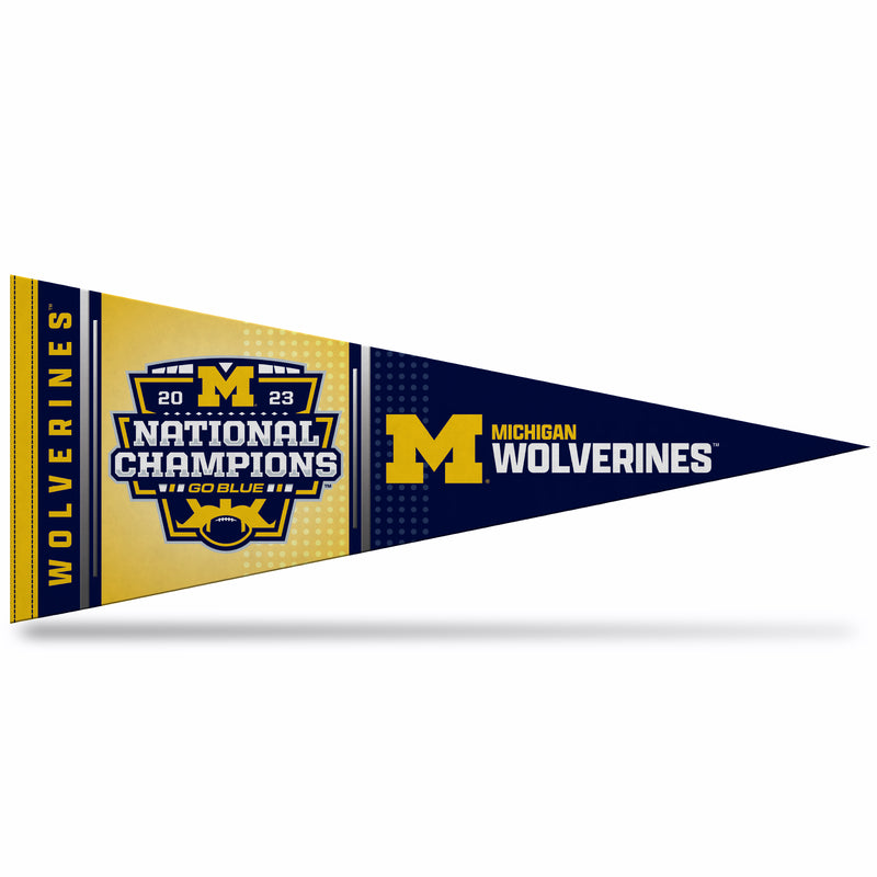 Michigan Wolverines 2023-24 CFP National Champions 12X30 Pennant