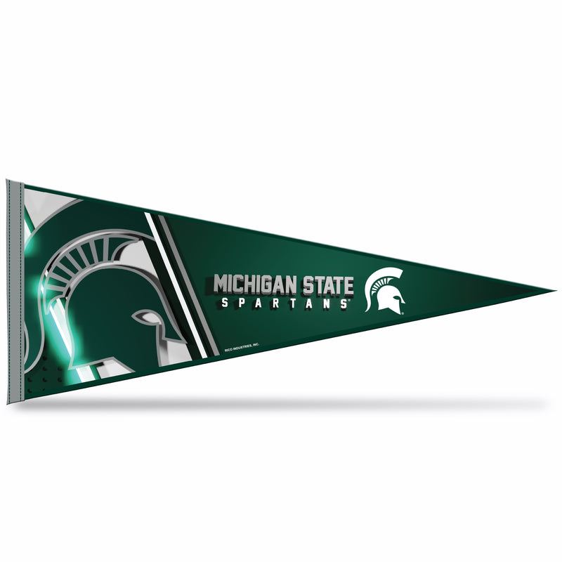 Michigan State Soft Felt 12" X 30" Pennant With Header Card