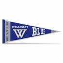 Wellesley Blue Rally Soft Felt Pennant (12x30")