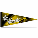 Iowa University Team Slogan Soft Felt 12X30 Pennant - Go Hawks