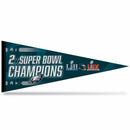 Philadelphia Eagles 2 Time Super Bowl Champions Soft Felt 12X30 Pennant