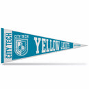 City Tech Yellow Jackets Rally Design Soft Felt Carded Pennant (12" X 30")