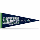 Seattle Seahawks 2 Time Super Bowl Champions Soft Felt Pennant
