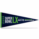 Seattle Seahawks 2026 Super Bowl LX Bound Soft Felt 12X30 Pennant