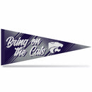 Kansas State University Team Slogan Soft Felt 12X30 Pennant - "Bring On The Cats"