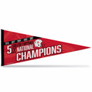 Nebraska University 5 Time College Football Champs Soft Felt Carded Pennant (12X30)
