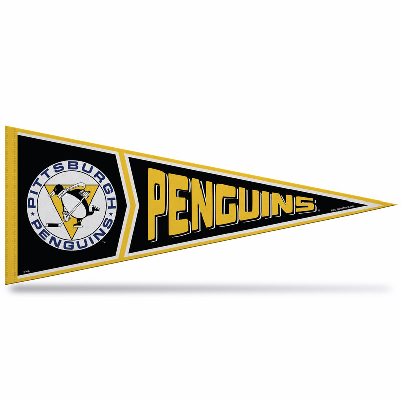 Penguins Retro Design Soft Felt Carded Pennant (12" X 30")