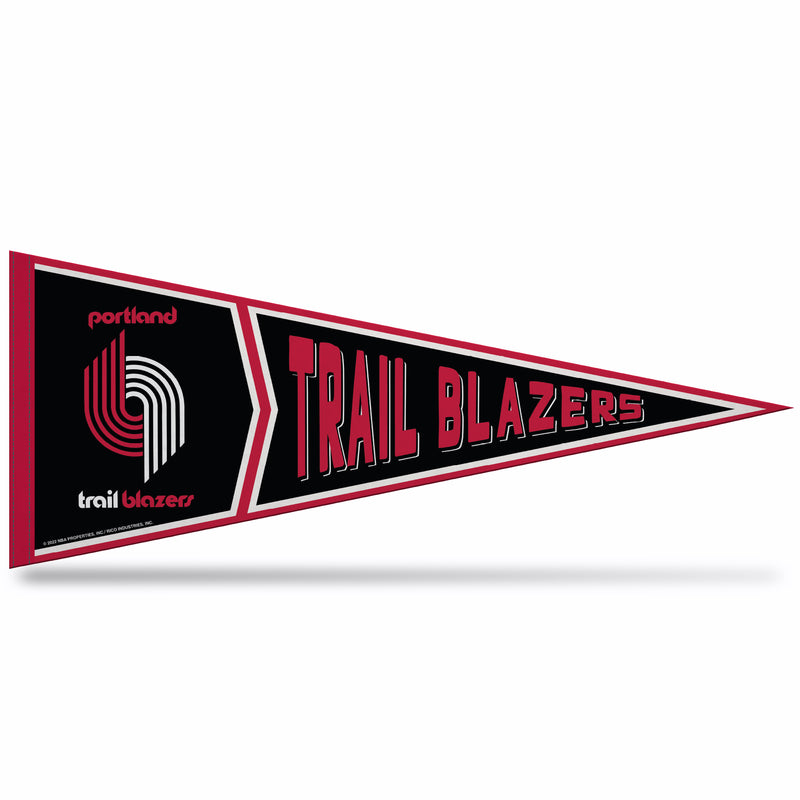 Trail Blazers Retro Design Soft Felt Carded Pennant (12" X 30")