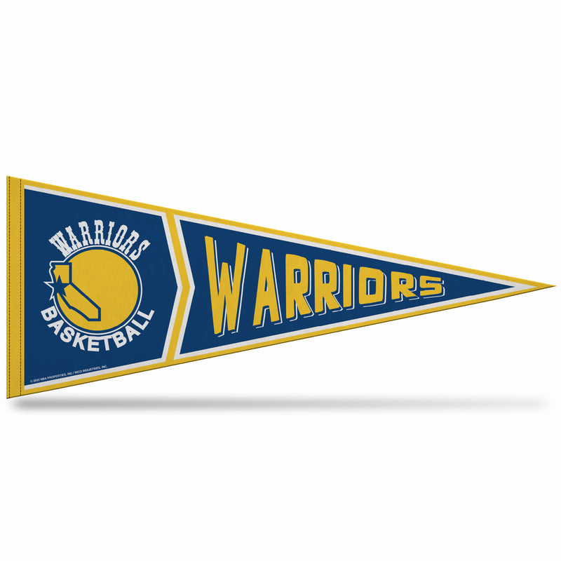 Warriors Retro Design Soft Felt Carded Pennant (12" X 30")