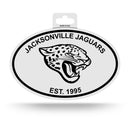 Jaguars Black And White Oval Sticker