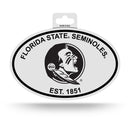 Florida State Black And White Oval Sticker