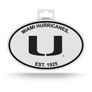 Miami  Black And White Oval Sticker