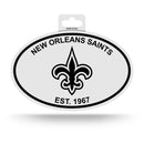 Saints Black And White Oval Sticker