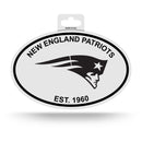Patriots Black And White Oval Sticker