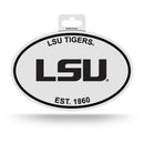 LSU Black And White Oval Sticker