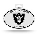Las Vegas Raiders Black and White Oval Sticker