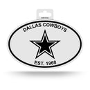 Cowboys Black And White Oval Sticker