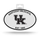 Kentucky Black And White Oval Sticker