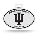 Indiana University Black And White Oval Sticker